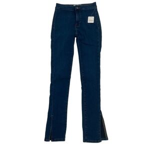 NWT Free People Riley Slit Ankle Skinny Jeans Size 24 Women's